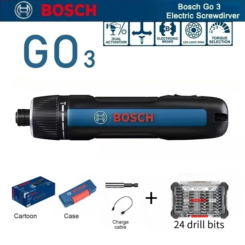 Power Tools Professional - مجموعة مفكات كهربائية Bosch GO 3،
