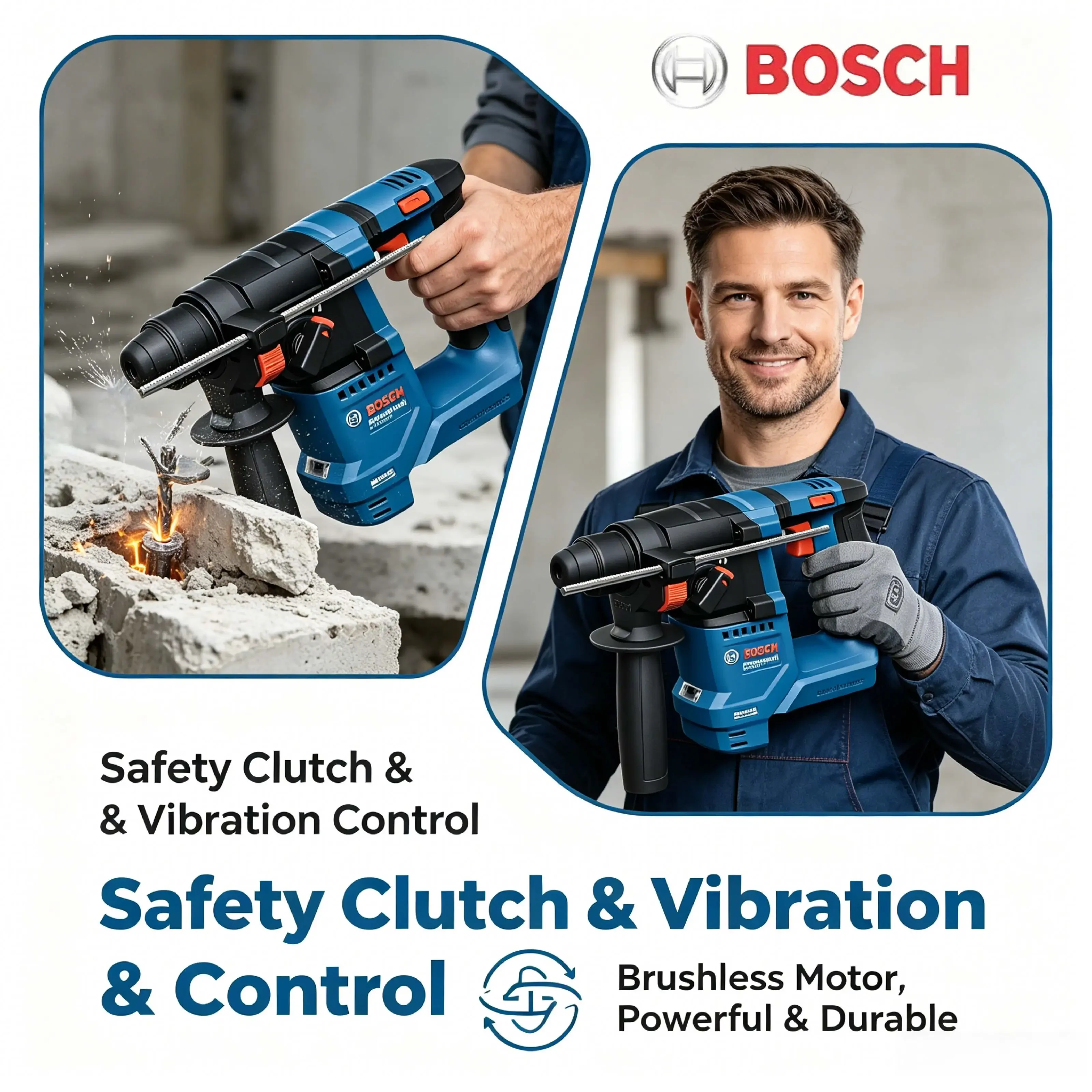 مطرقة دوارة لاسلكية بدون فرشاة - مراجعة Power Tools Professional وسعره